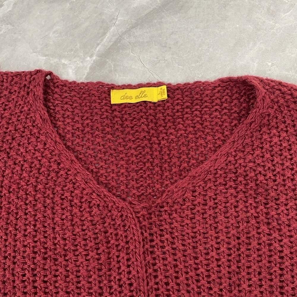 Women's Dee Elle 3/4th Sleeve V-Neck Sweater Large - Picture 13 of 16